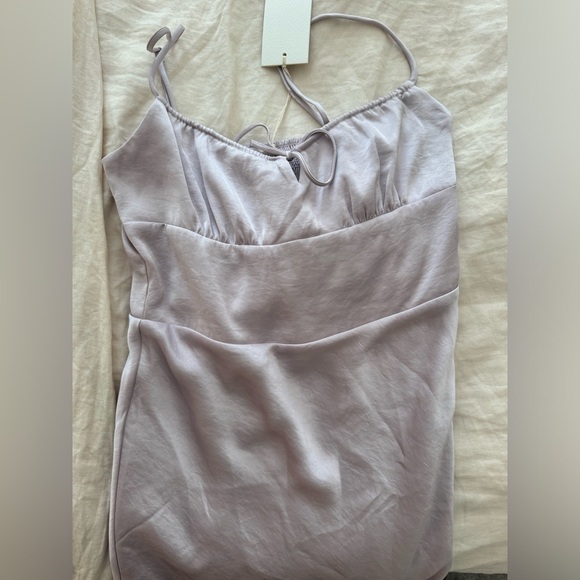 NWT Aritzia Wilfred Bellow Satin Midi Dress Size 4 - Picture 4 of 6